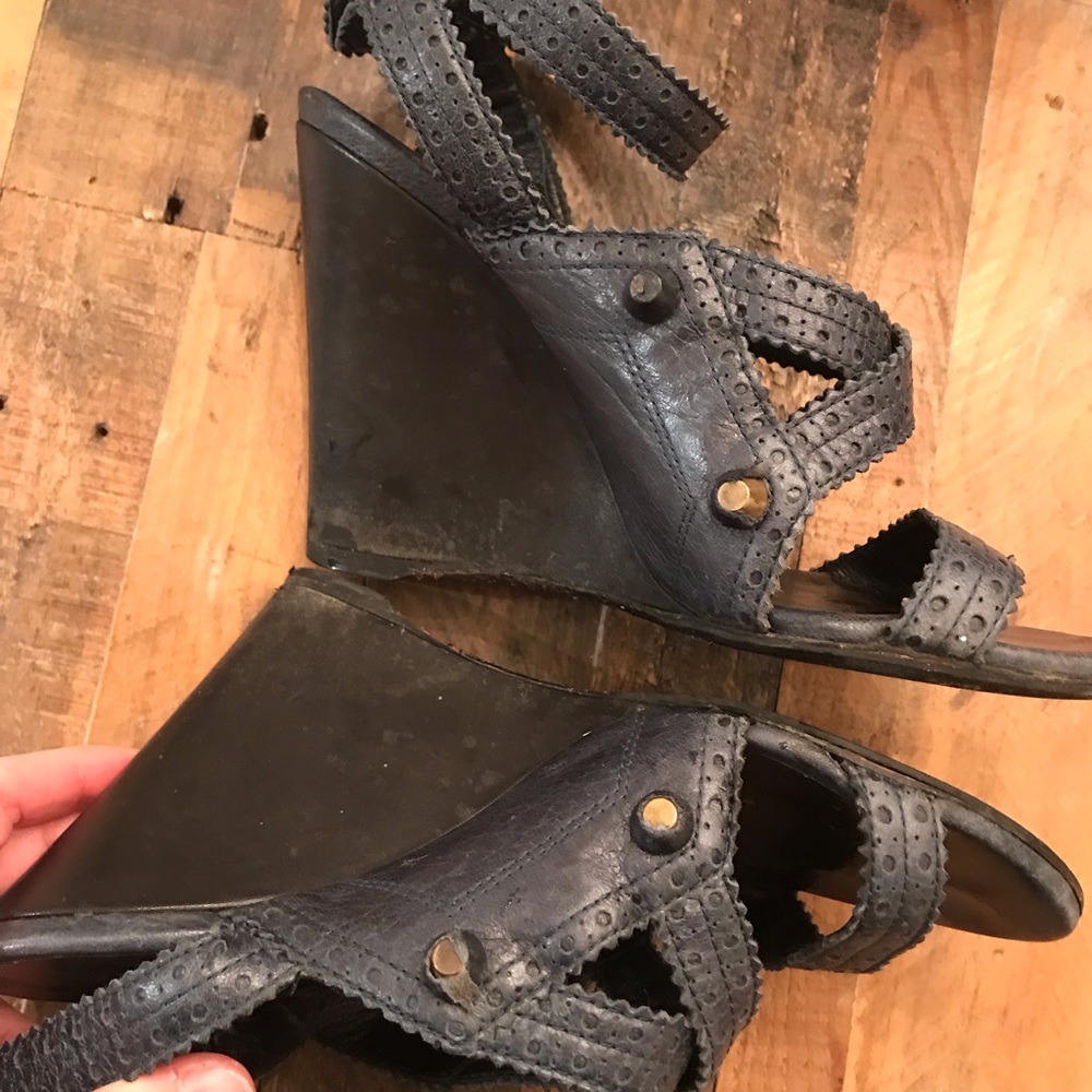 Balenciaga wedges navy  blue size 7 - Picture 7 of 8